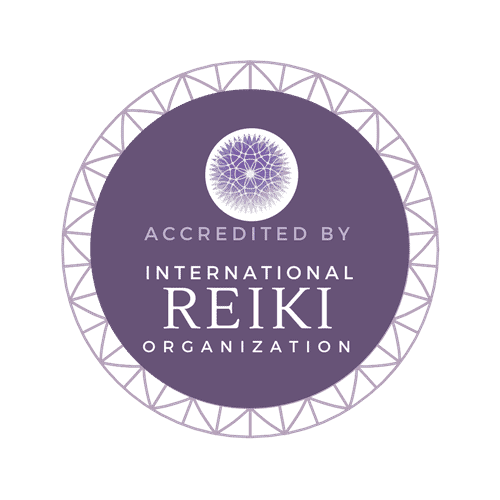 logo of the international reiki organization that champions distance reiki saying "accredited by International Reiki Organization"